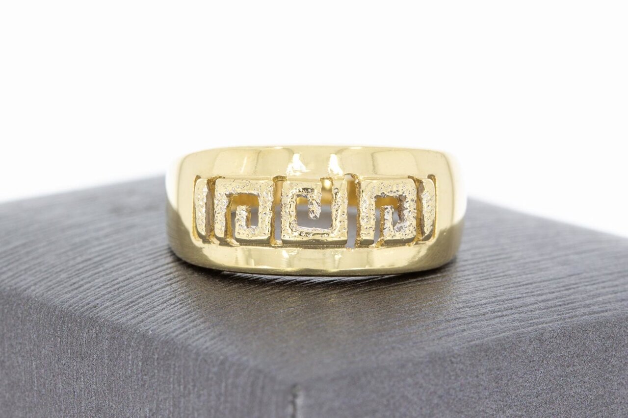 Minder dan Bewusteloos Gematigd 14 Karaat gouden -Versace Style- band ring - 18,7 mm