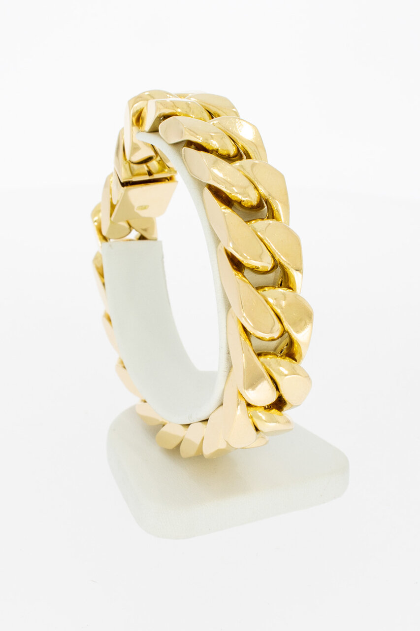 Schurend Gedateerd Verbeteren 18 Karaat gouden Gourmet armband - 21,5 cm