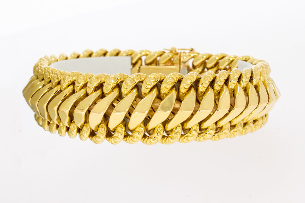 zebra Milieuvriendelijk Schat 18 Karaat gouden gevlochten armband - 21,1
