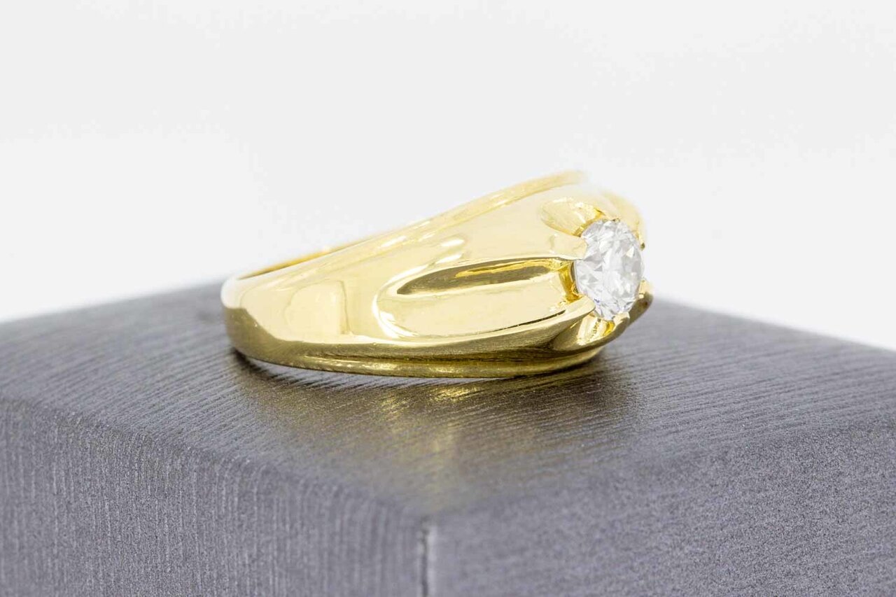 herinneringen ZuidAmerika Hulpeloosheid 18 Karaat gouden diamant Pinkring - 19,7 mm