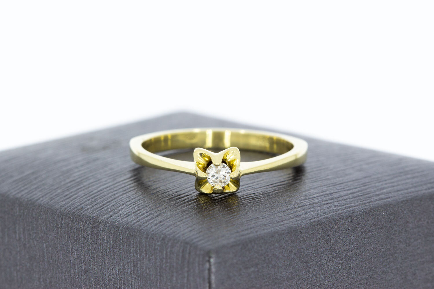 14 karaat Gouden diamant Ring - 17 mm