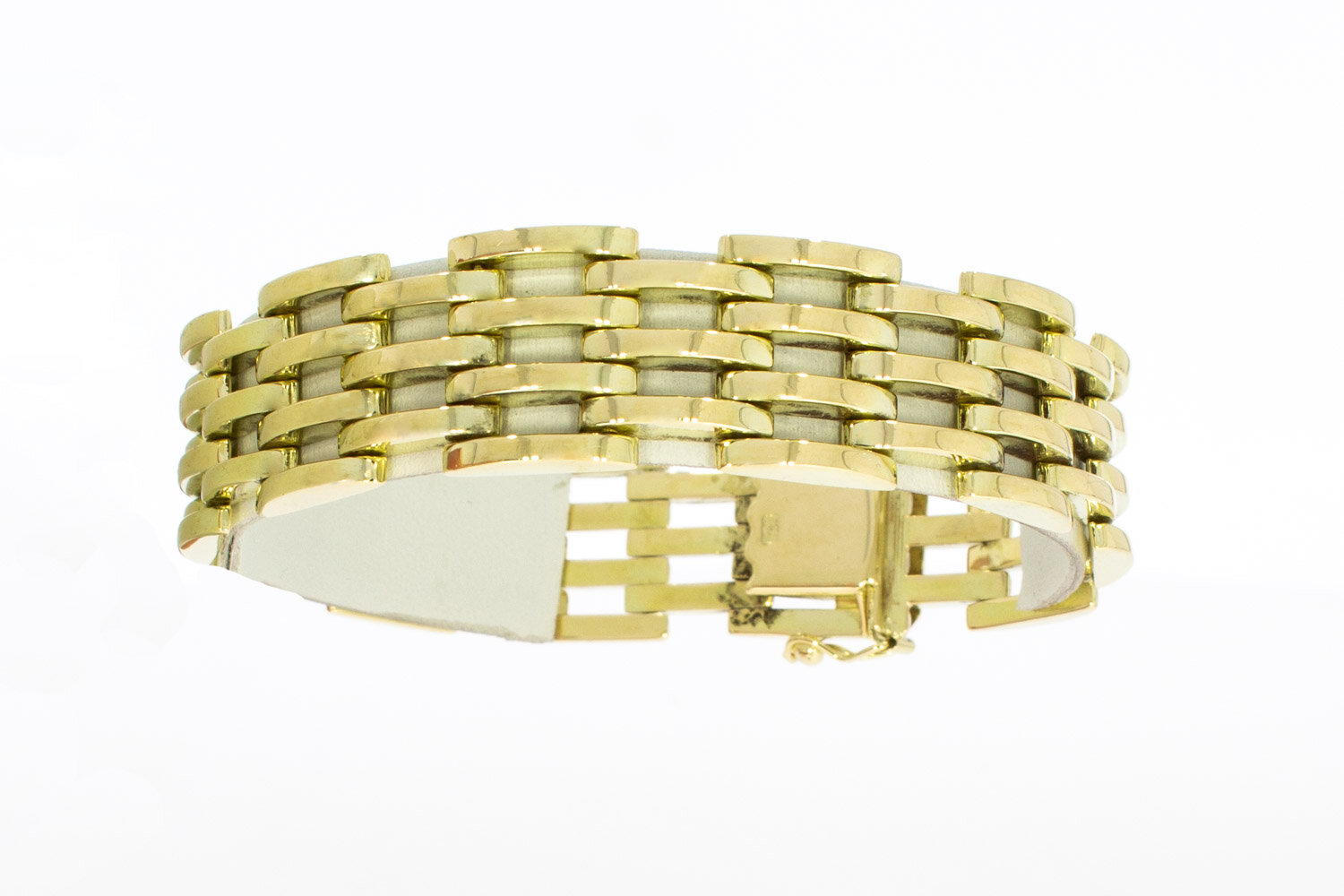 14 karaat gouden Tank armband - 19,8 cm