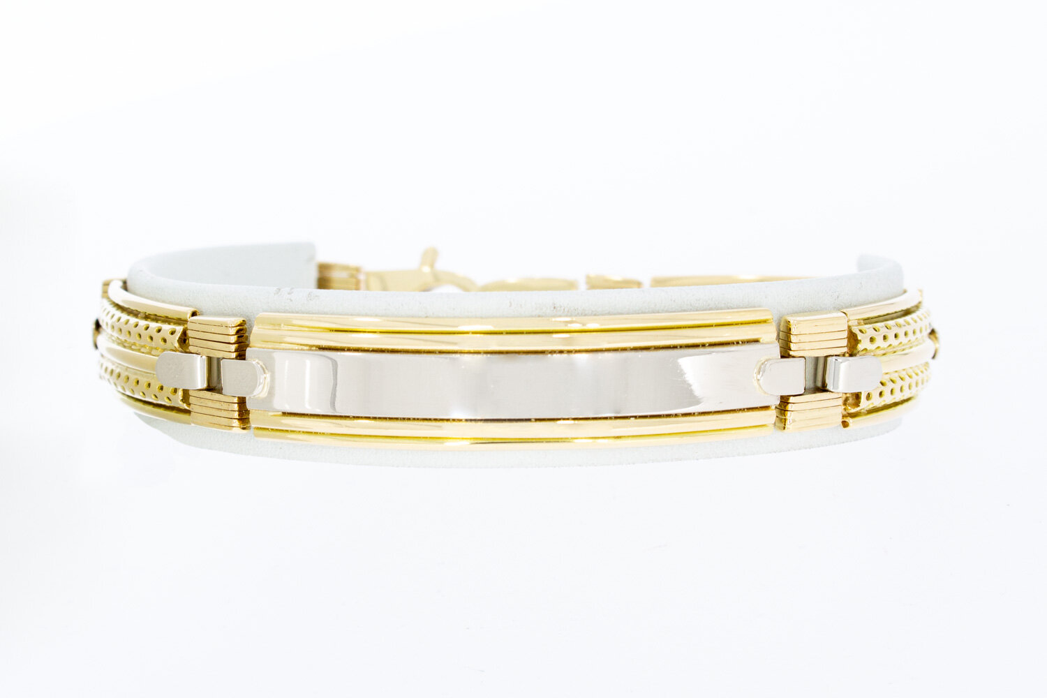 18 karaat gouden plaat Armband - 22,cm