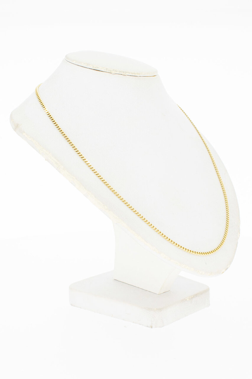 14 Karaat gouden Gourmet schakel Collier - 44,2 cm