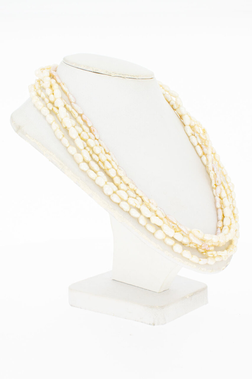 Parel Collier met gouden sluiting - 45 cm