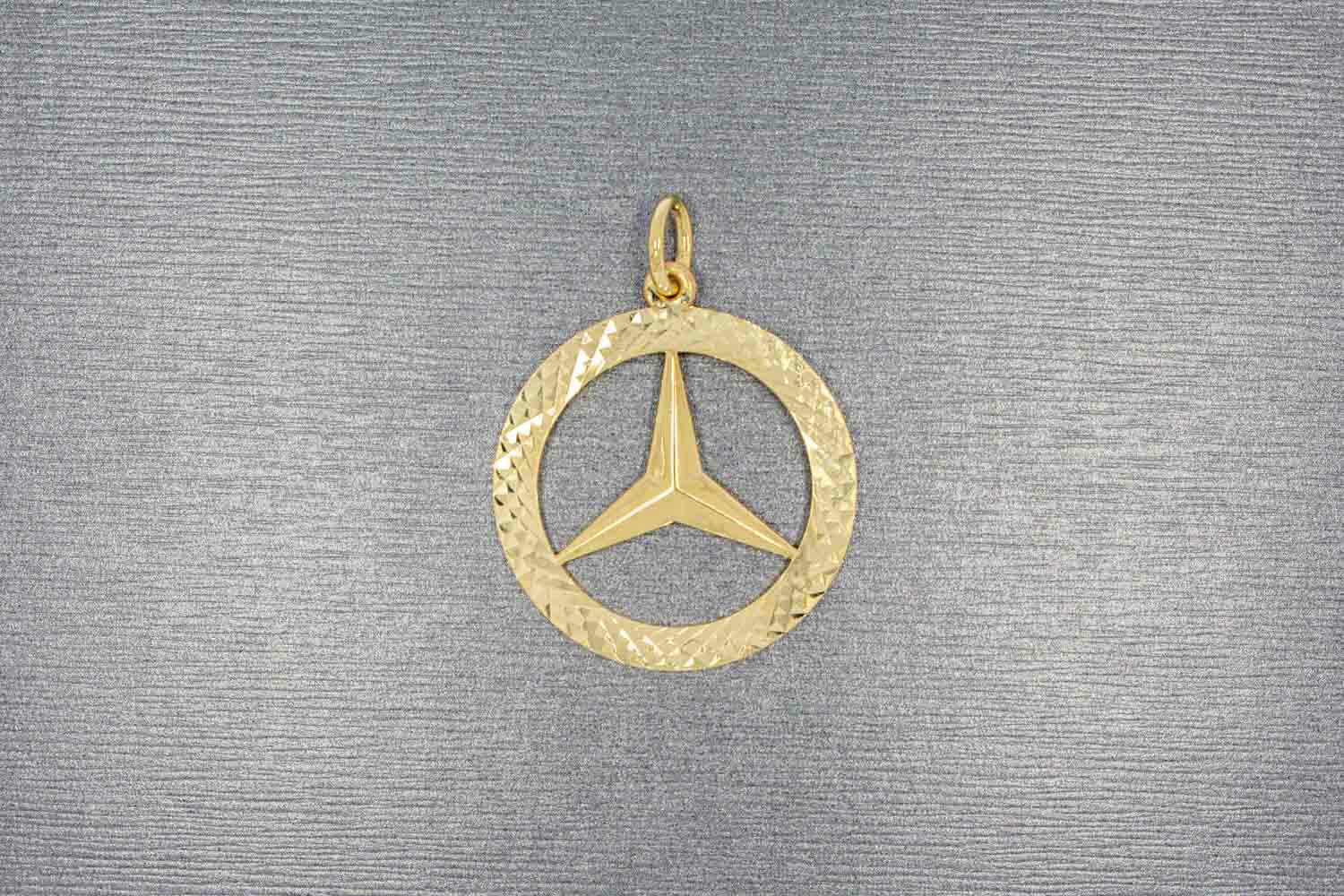 14 karaat gouden mercedes hangertje -  3 cm