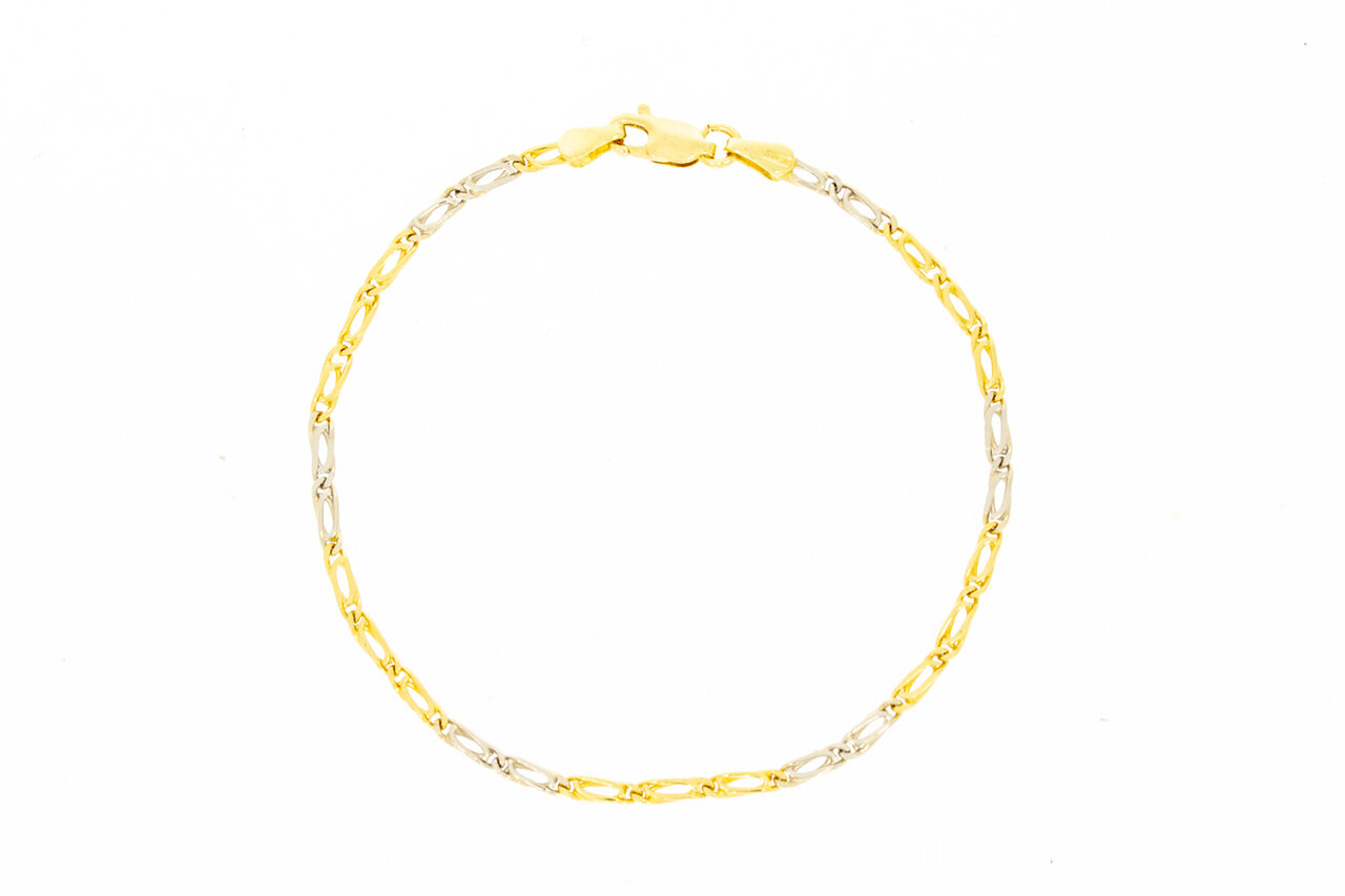 18 Karaat gouden Valkoog armband - 19,2 cm