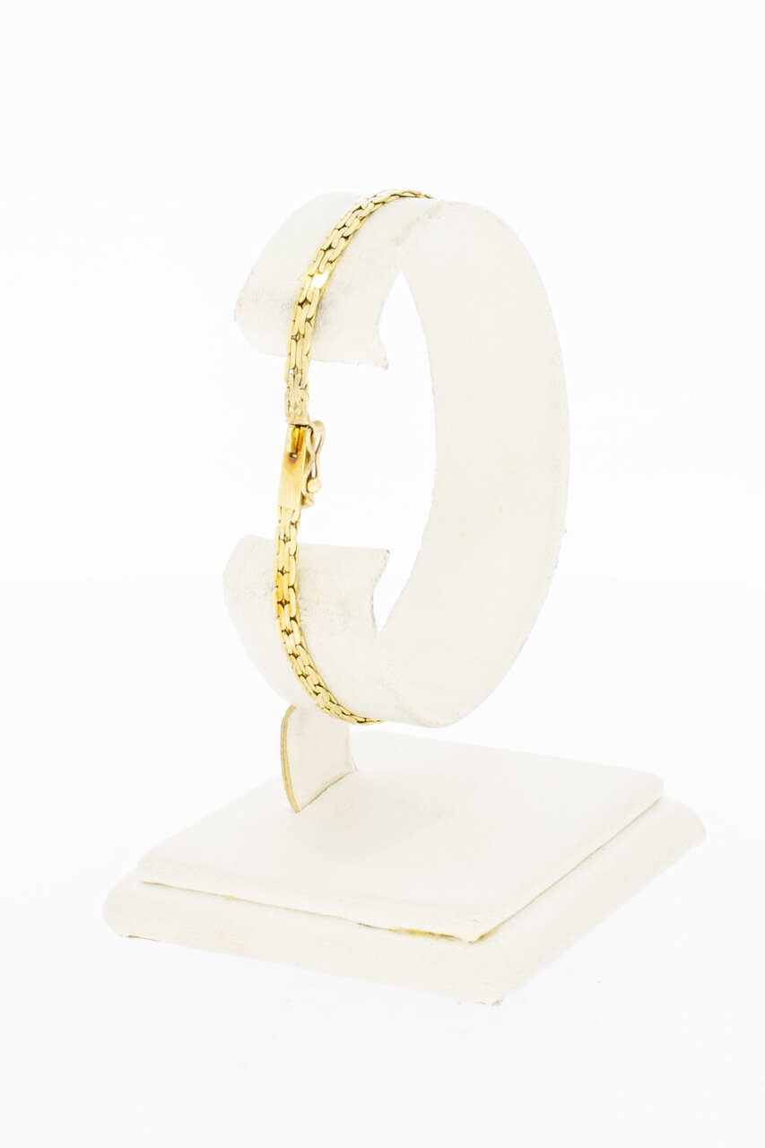 14 Karaat gouden edelsteen armbandje - 18,2 cm