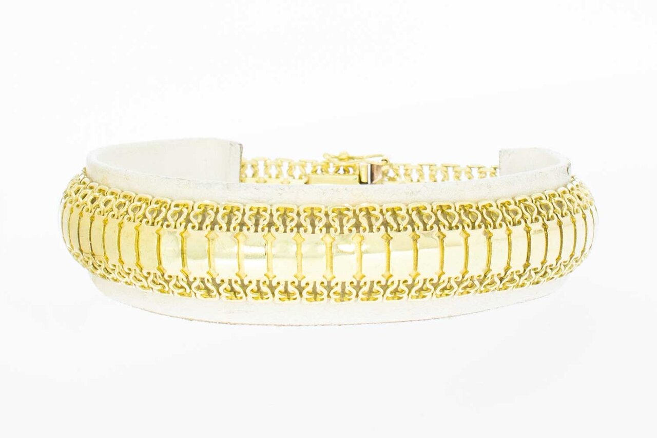 Gevlochten 14 Karaat Vintage gouden armband - 20,5 cm