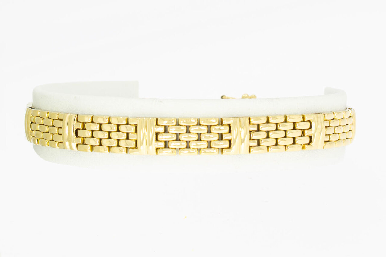 14 Karaat gouden Tank schakelarmband - 20,4 cm