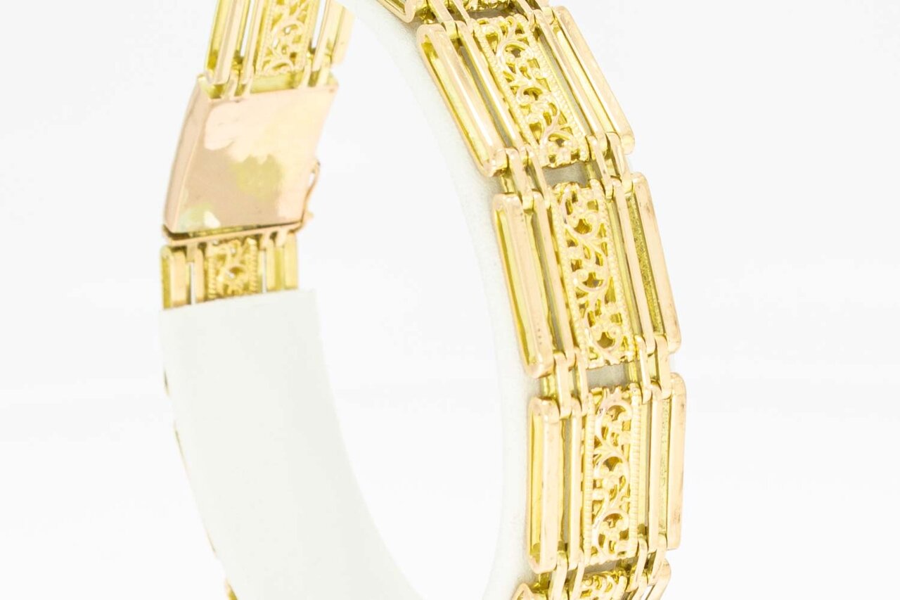 14 Karaat Vintage armband met Diamant - 19,8 cm