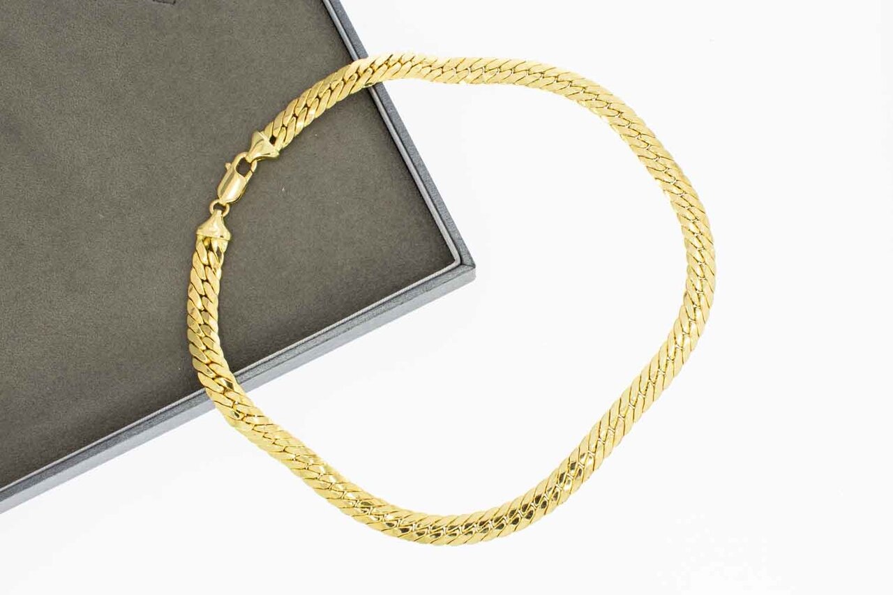 18 Karaat gouden gewalste Gourmet Collier - 41,7 cm