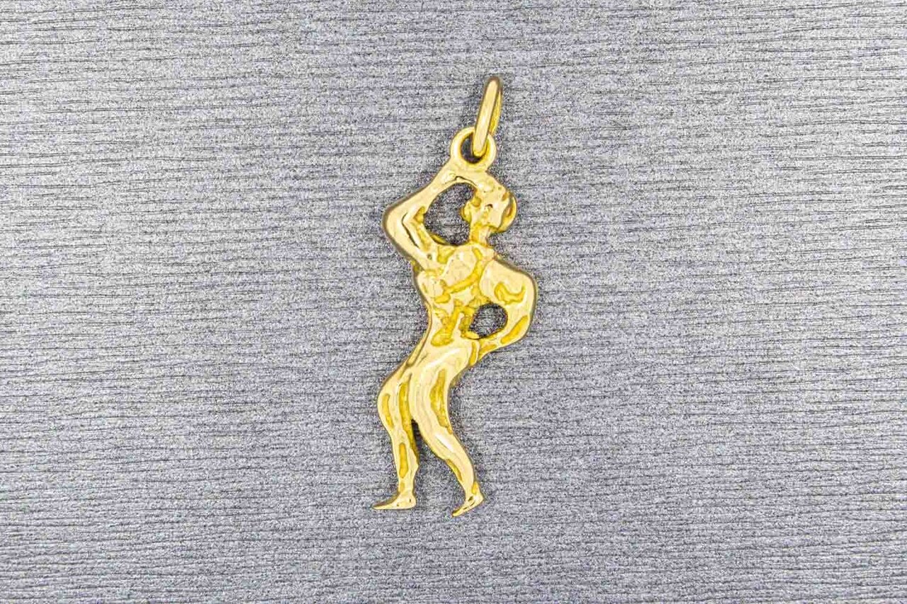 18 Karaat goude hanger 'Bodybuilder' - 3,2 cm