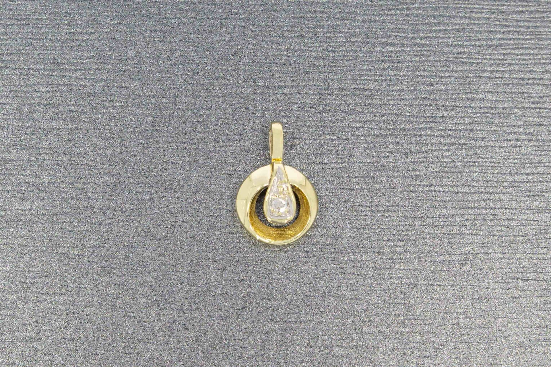 14 karaat diamant hanger - 13,5 mm