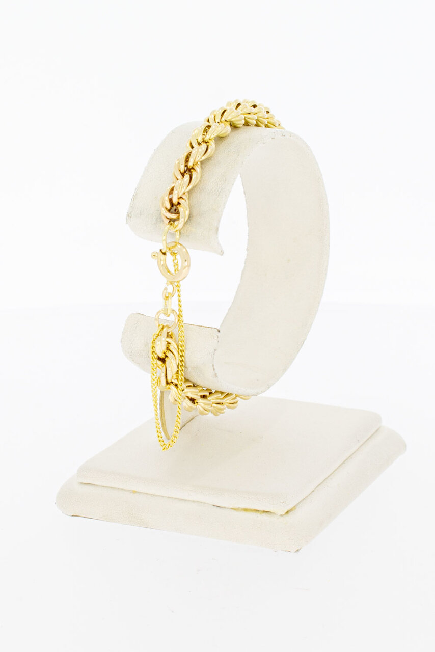 14 Karaat gouden Koord armband - 19 cm