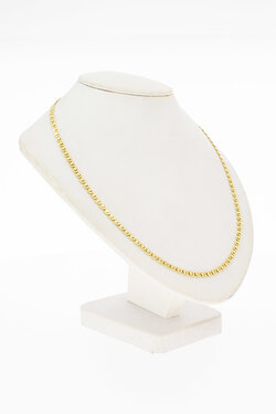 14 Karaat geel gouden Fantasie schakel Collier - 45 cm