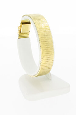 14 Karaat brede gouden armband - 18,5 cm