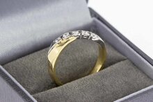 14 Karaat gouden Zirkonia Bandring - 17,8 mm