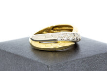 18 Karaat gouden Crossover ring met Diamant - 19,8 mm