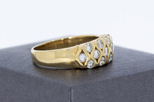 14 Karaat gouden Bandring met Diamant - 19,3 mm