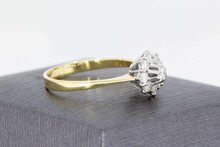 14 Karaat gouden Rozet diamant ring - 19,8 mm