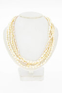 Parel Collier met gouden sluiting - 45 cm