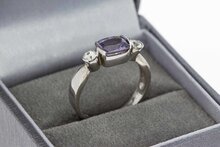 18 Karaat witgouden ring met Spinel - 17,3 mm