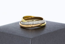 Gouden 18 karaat Crossover ring - 16,9 mm