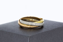 Gouden 18 karaat Crossover ring - 16,9 mm