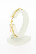 14 Karaat gouden fantasie armbandje - 18,5 cm