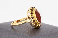 14 Karaat gouden Vintage Carneool ring - 18,4 mm