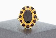 14 Karaat gouden Vintage Granaat ring - 17,7 mm