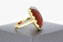 14 Karaat gouden Vintage Carneool ring - 17,6 mm