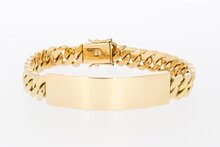 18 Karaat gouden herenarmband met naam - 20,5 cm