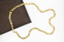 Gouden mannen ketting 18 karaat Valkenoog - 70,5 cm