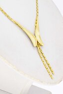 14 Karaat gouden dames Collier met hanger - 42 cm