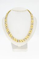 14 karaat bicolor goud Gourmet Collier - 42 cm