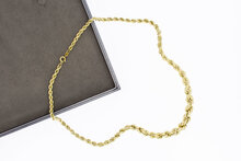 14 Karaat gouden gevlochten koord ketting - 47,4 cm