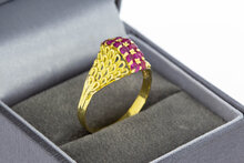 Vintage Robijn ring 18 karaat goud - 18,5 mm