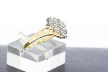 Vintage 14 Karaat gouden diamant ring - 17,6 mm