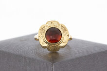 Vintage Granaat steen ring 14 karaat goud - 17,2  mm