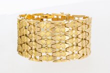 18 Karaat rose gouden brede Vintage armband - 19,8 cm