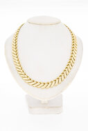 14 Karaat gouden Vintage Staafjes Collier - 42,5 cm