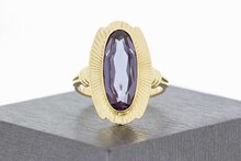 Vintage 14 Karaat gouden Amethist ring - 18,7 mm