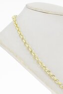 Geel gouden Jasseron ketting 14 Karaat - 46 cm