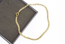 18 Karaat gouden gewalste Staafjes ketting - 45,1 cm