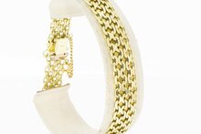 14 Karaat gevlochten goud- armband-19,4 cm