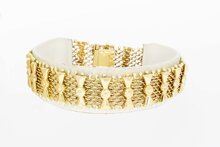 14 Karaat gevlochten gouden dames armband - 19,3 cm