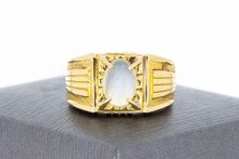 18 Karaat gouden Maansteen ring - 18,5 mm