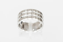 14 karaat gouden brede ring &quot;ICE Cube&quot; - 17,3 mm